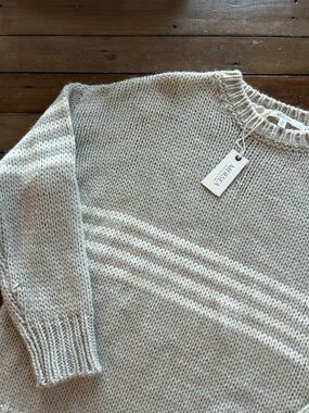 NWT Mersea Seacoast Cream Stripe Sweater OS
